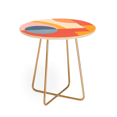Gaite Abstract Geometric Shapes 31 Round Side Table