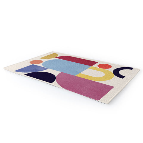 Gaite Abstract Shapes 55 Area Rug