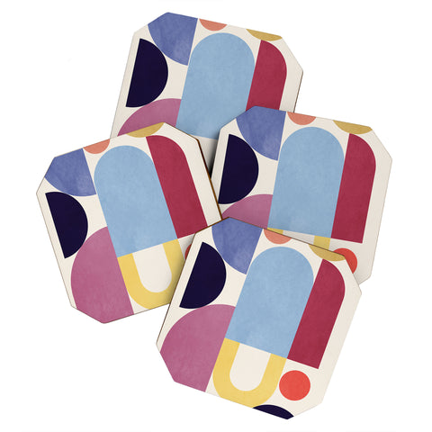 Gaite Abstract Shapes 55 Coaster Set