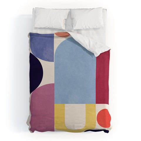 Gaite Abstract Shapes 55 Duvet Cover