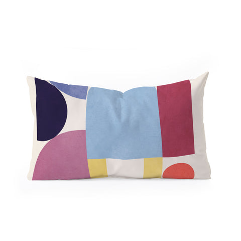 Gaite Abstract Shapes 55 Oblong Throw Pillow