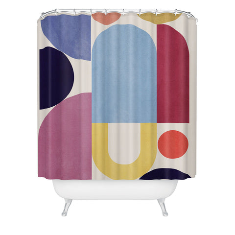 Gaite Abstract Shapes 55 Shower Curtain