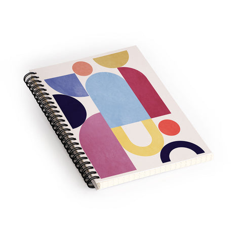 Gaite Abstract Shapes 55 Spiral Notebook