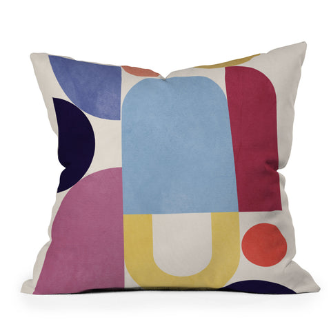 Gaite Abstract Shapes 55 Throw Pillow