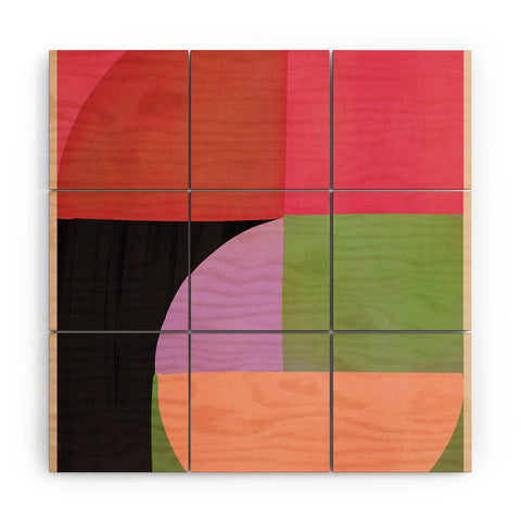 Gaite Abstract Shapes 61 Wood Wall Mural