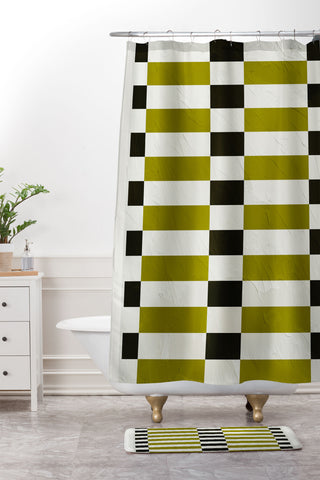 Gaite Abstraction 7 Shower Curtain And Mat