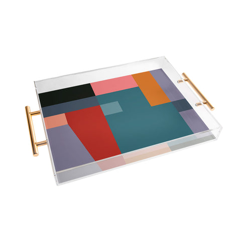 Gaite geometric abstract 252 Acrylic Tray