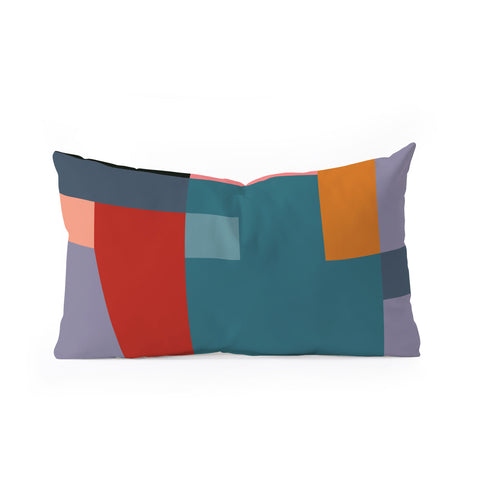 Gaite geometric abstract 252 Oblong Throw Pillow