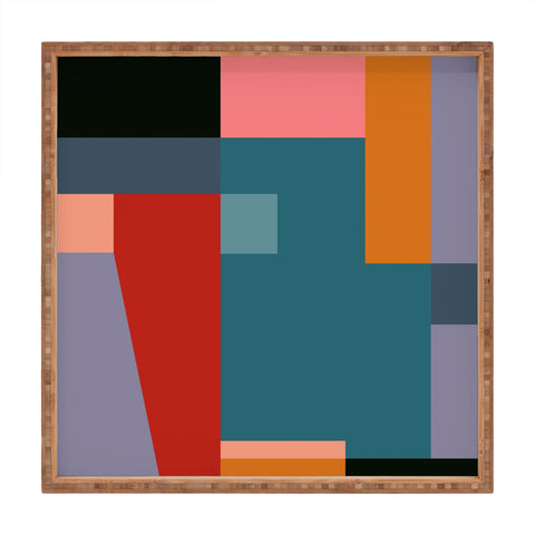 Gaite geometric abstract 252 Square Tray