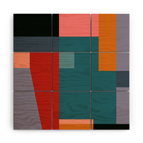Gaite geometric abstract 252 Wood Wall Mural