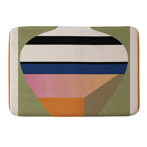 Gaite Geometric Abstract Vase 3 Memory Foam Bath Mat
