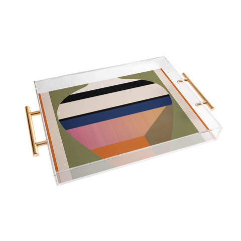 Gaite Geometric Abstract Vase 3 Acrylic Tray