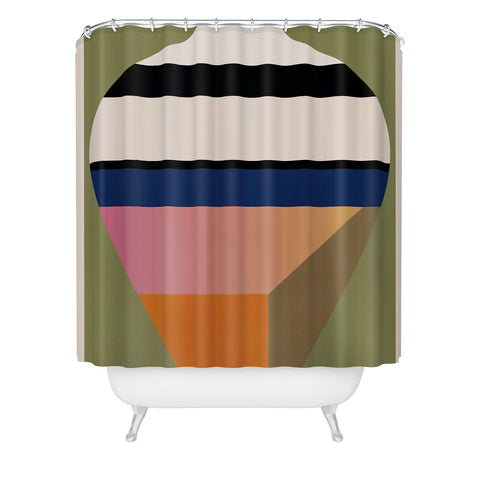 Gaite Geometric Abstract Vase 3 Shower Curtain