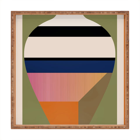 Gaite Geometric Abstract Vase 3 Square Tray