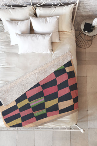 Gaite Geometric Abstraction 241 Fleece Throw Blanket