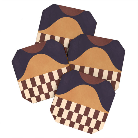 Gaite Geometric Abstraction 262 Coaster Set