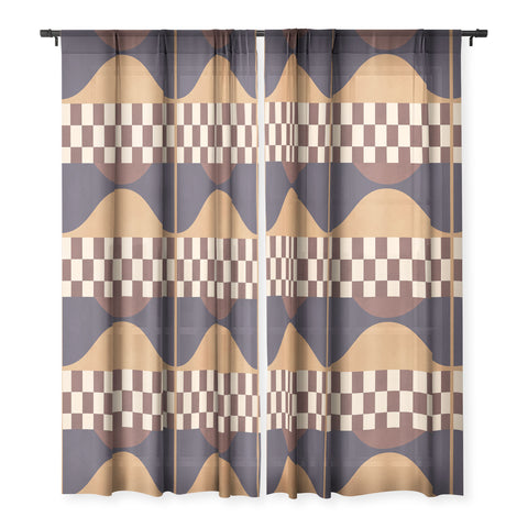 Gaite Geometric Abstraction 262 Sheer Window Curtain