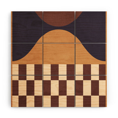 Gaite Geometric Abstraction 262 Wood Wall Mural