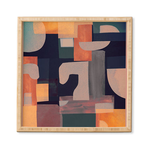 Gaite Geometric Collage 4 Framed Wall Art