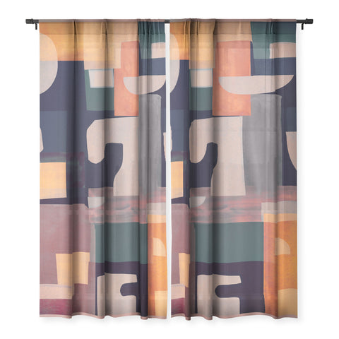 Gaite Geometric Collage 4 Sheer Non Repeat