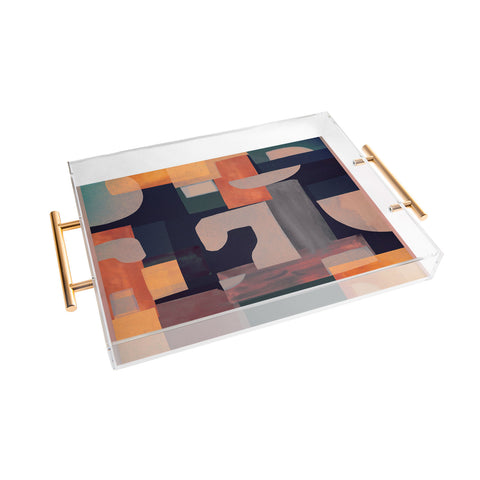 Gaite Geometric Collage 4 Acrylic Tray