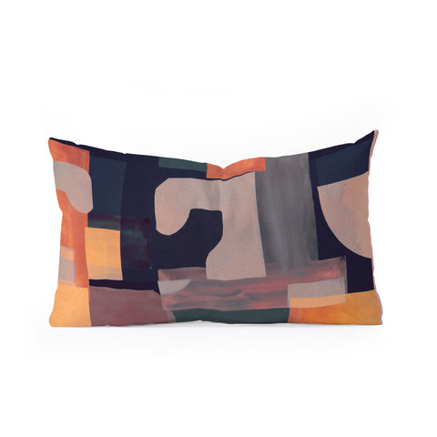 Gaite Geometric Collage 4 Oblong Throw Pillow