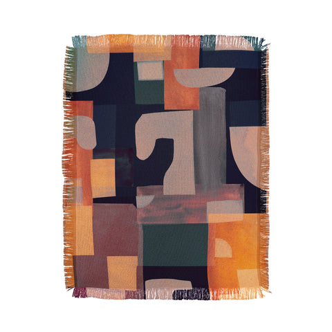 Gaite Geometric Collage 4 Throw Blanket