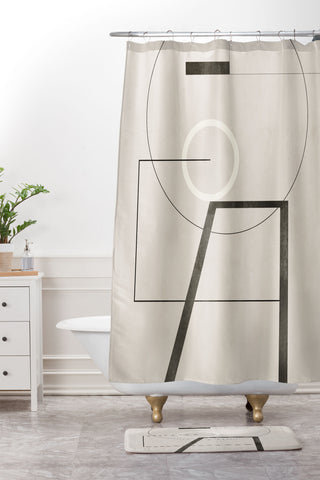 Gaite Geometric Shapes 17 Shower Curtain And Mat