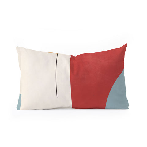Gaite Minimal Geometric Abstraction Oblong Throw Pillow