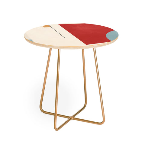 Gaite Minimal Geometric Abstraction Round Side Table