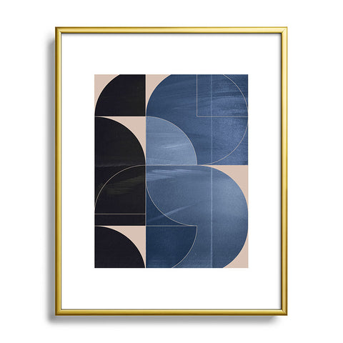 Gaite Minimal Geometric Shapes 218 Metal Framed Art Print