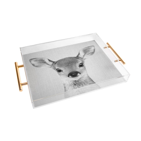 Gal Design Baby Deer Black White Acrylic Tray