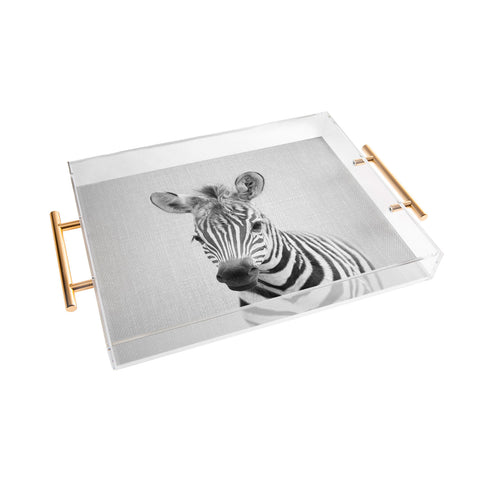 Gal Design Baby Zebra Black White Acrylic Tray