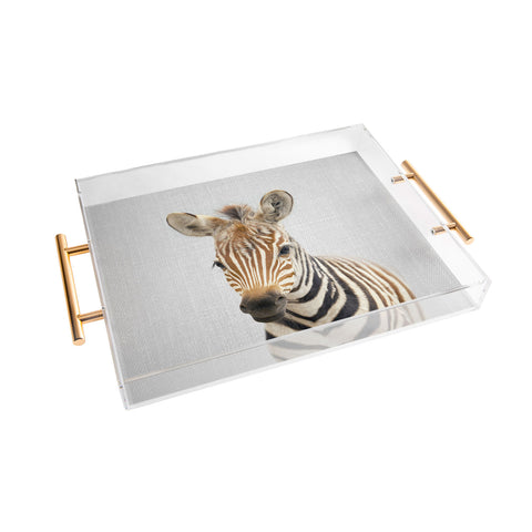 Gal Design Baby Zebra Colorful Acrylic Tray