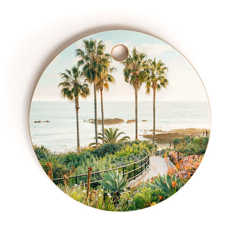 Gal Design Beachside Bloom Cutting Board Round