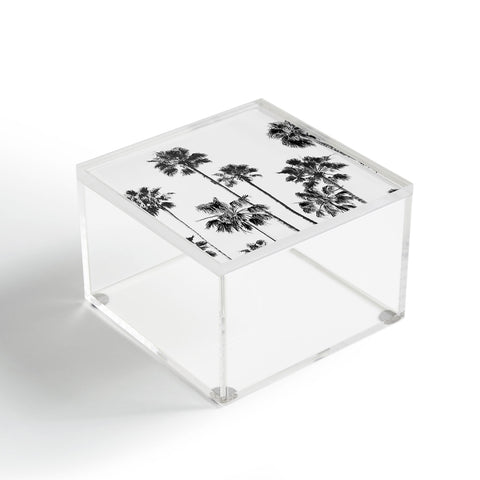 Gal Design Black And White Palms Acrylic Box