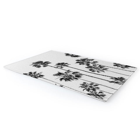 Gal Design Black And White Palms Area Rug