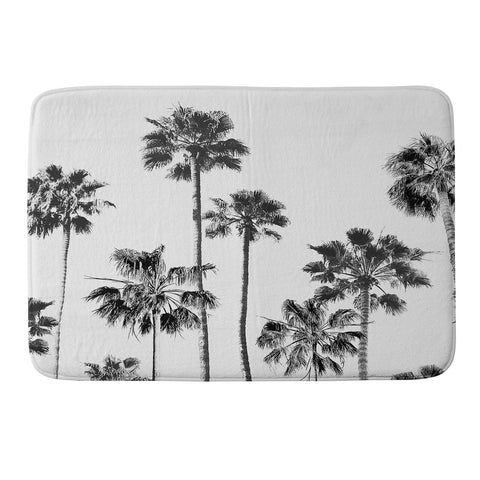 Gal Design Black And White Palms Memory Foam Bath Mat