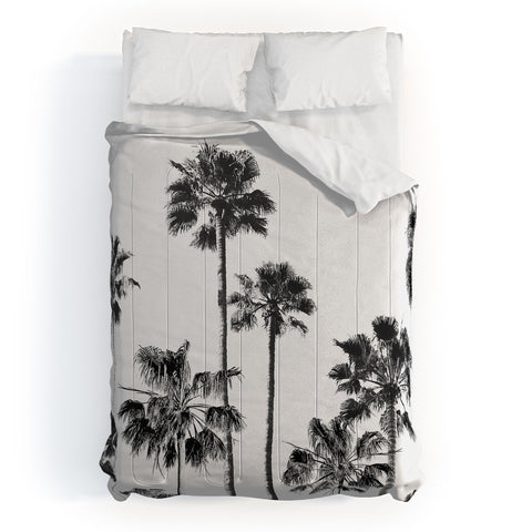 Gal Design Black And White Palms Comforter