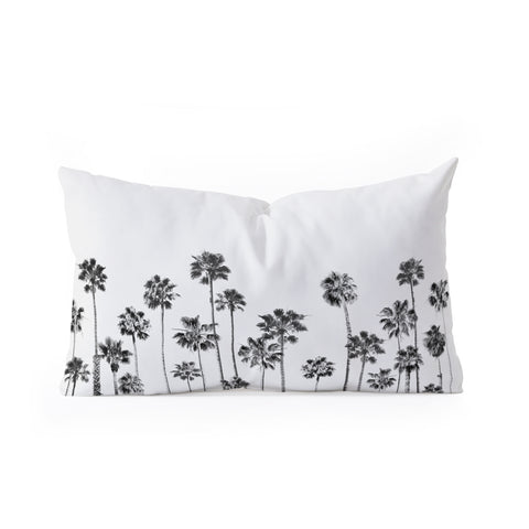 Gal Design Black And White Palms Oblong Throw Pillow