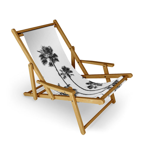 Gal Design Black And White Palms Sling Chair