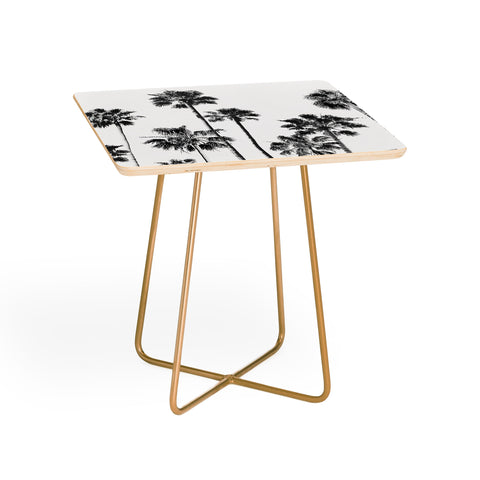 Gal Design Black And White Palms Side Table