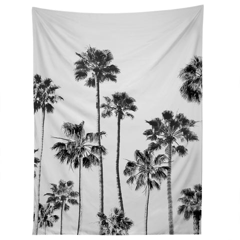 Gal Design Black And White Palms Tapestry