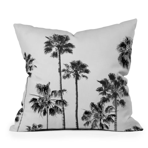 Gal Design Black And White Palms Outdoor Throw Pillow