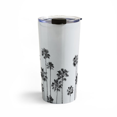 Gal Design Black And White Palms Travel Mug