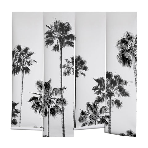 Gal Design Black And White Palms Wall Mural