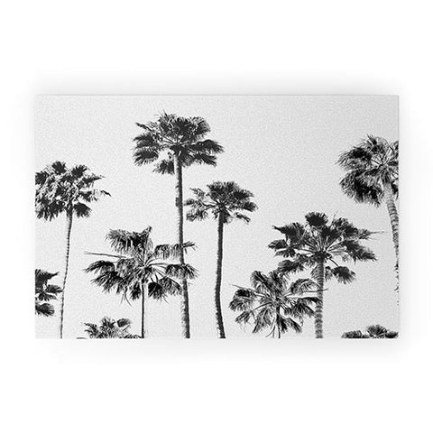 Gal Design Black And White Palms Welcome Mat