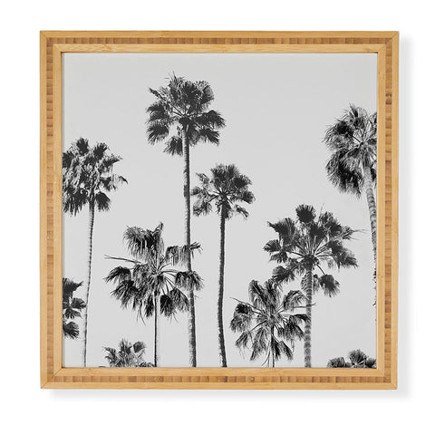 Gal Design Black And White Palms Framed Wall Art