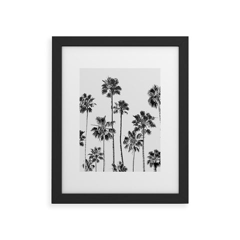 Gal Design Black And White Palms Framed Art Print