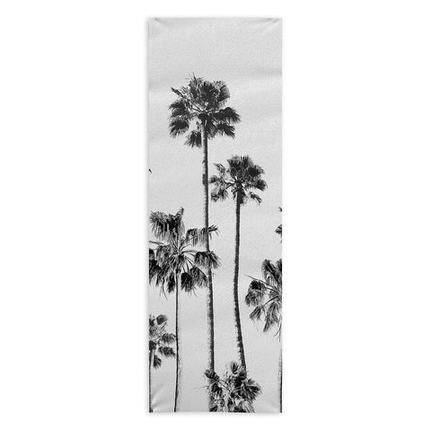 Gal Design Black And White Palms Yoga Towel
